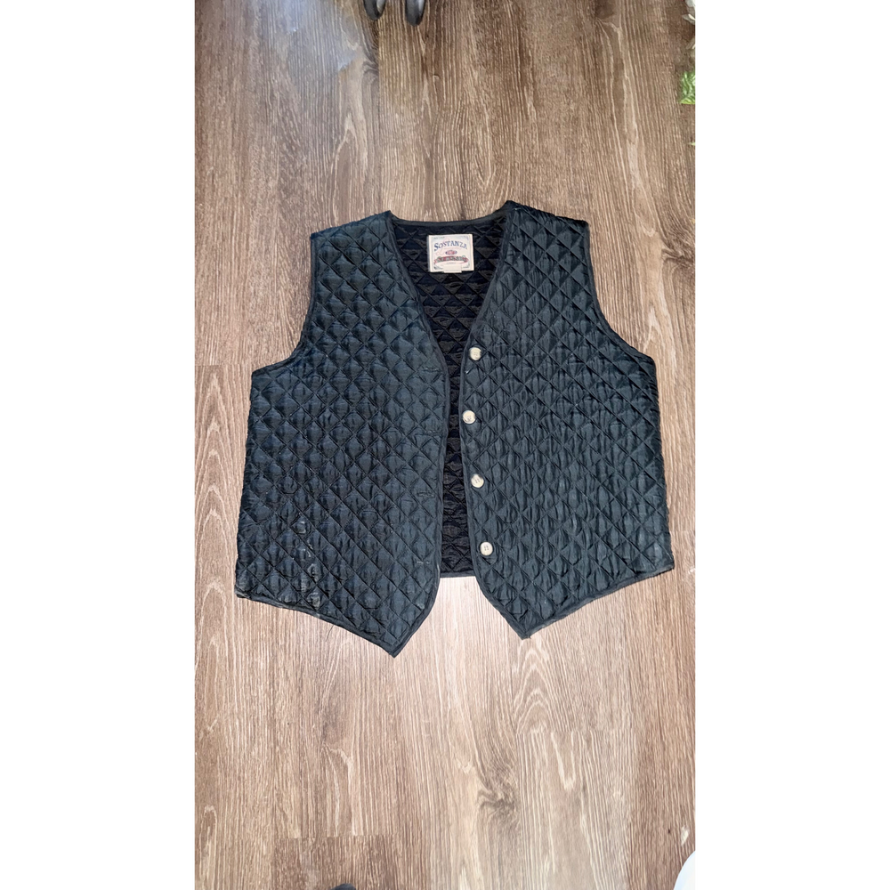 Sostanza Vintage Classic Black Velvet Vest - Picture 2 of 8